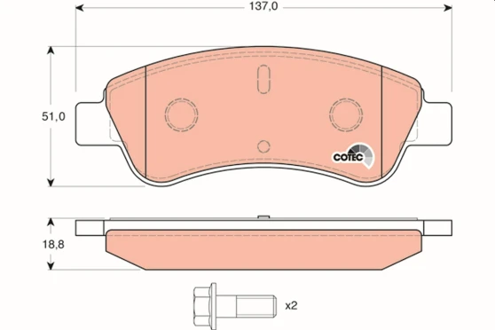 TAF PPL - Kit de plaquettes de frein